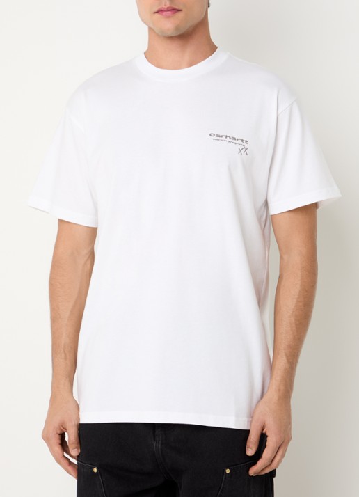 Carhartt WIP Garble T-shirt met logoprint - achterkant 3 wit