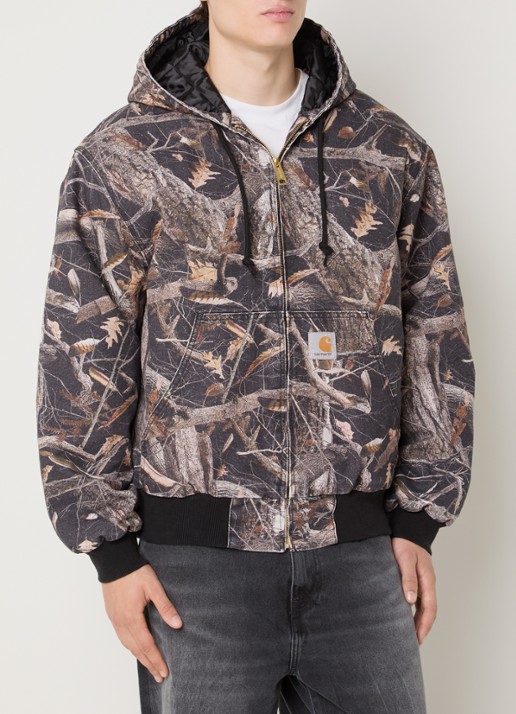 Carhartt WIP Gewatteerde jack met capuchon en steekzakken