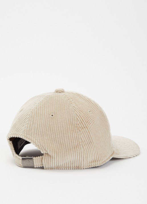 Carhartt WIP Harlem pet van corduroy met logoborduring - detail beige
