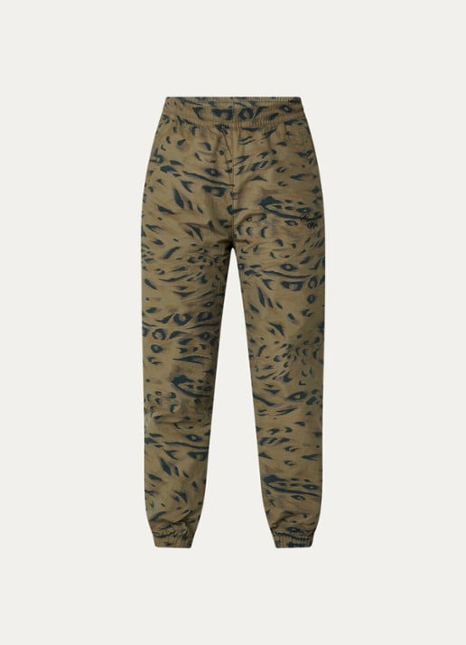 Carhartt WIP High waist tapered fit trackpants met steekzakken - voorkant bronsgroen