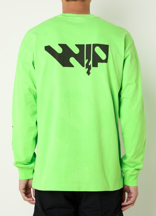 Carhartt WIP Industry T-shirt van  katoen met logo- en backprint  - achterkant 4 felgroen