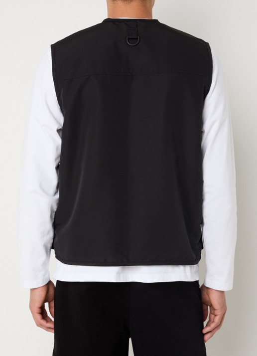 Carhartt WIP Irwin bodywarmer met opgestikte zakken en logo - achterkant 3 zwart