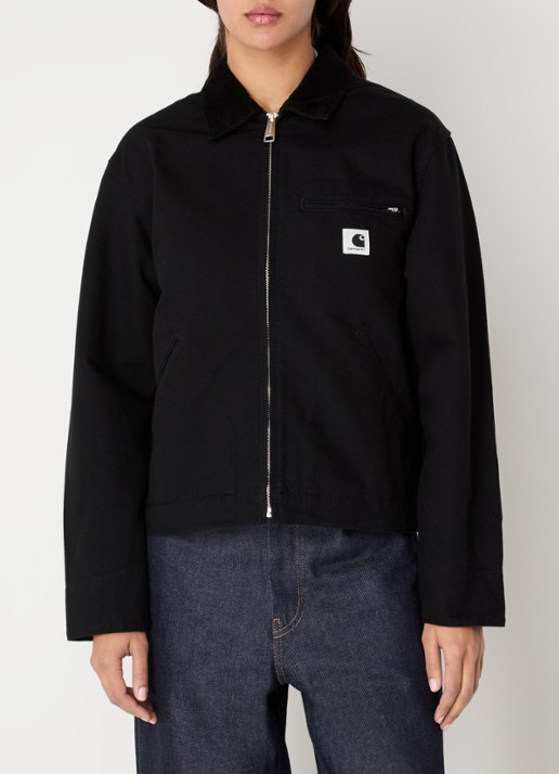 Carhartt WIP Jack met details van corduroy en steekzakken - detail 2 zwart