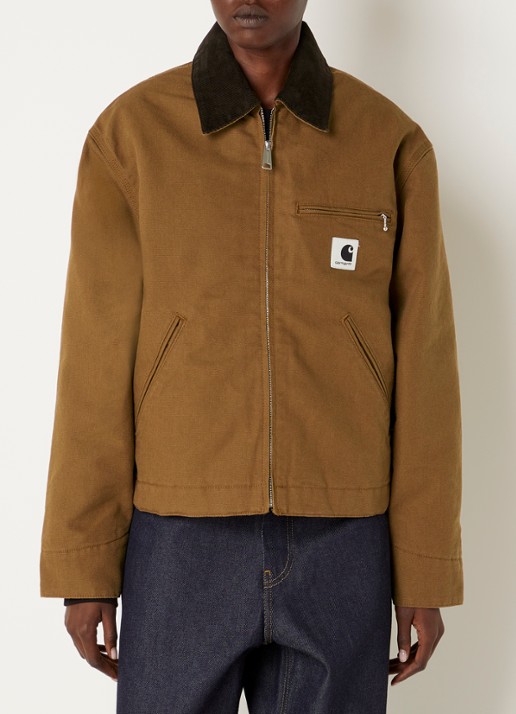 Carhartt WIP Jack met logo en steekzakken - detail 3 cognac