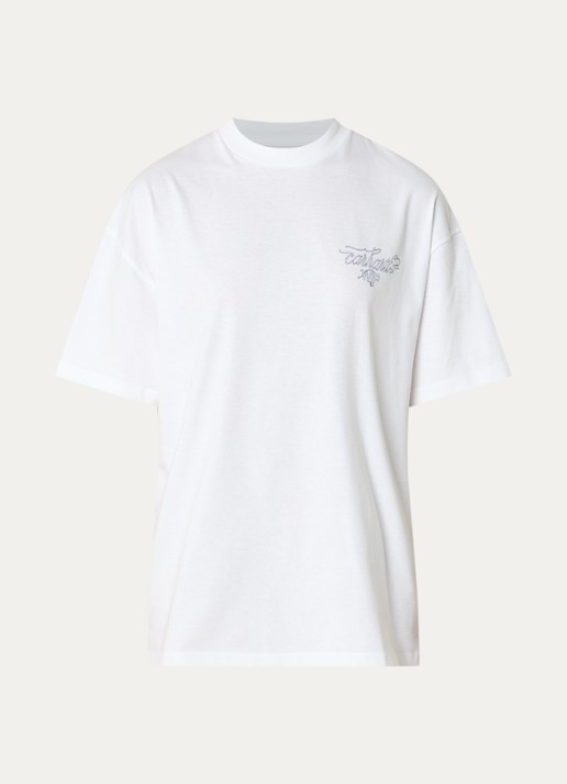 Carhartt WIP Julia T-shirt met logo- en backprint - voorkant 3 wit