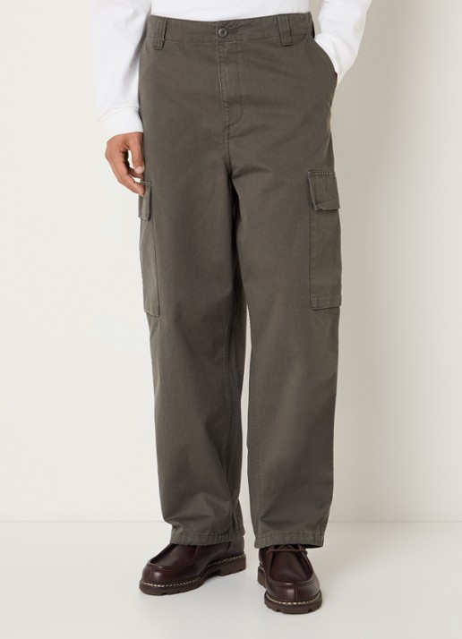 Carhartt WIP Kade loose fit cargobroek met klepzakken - detail legergroen