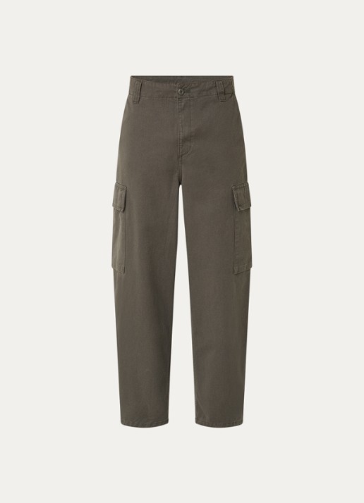 Carhartt WIP Kade loose fit cargobroek met klepzakken - voorkant 4 legergroen