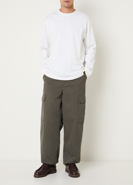 Carhartt WIP Kade loose fit cargobroek met klepzakken - voorkant 5 legergroen