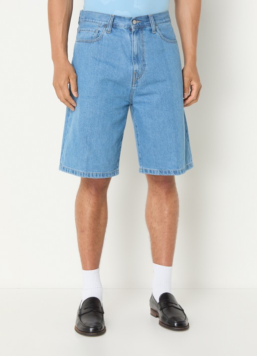 Carhartt WIP Landon straight fit korte broek van denim met medium wassing