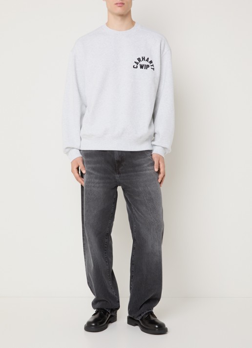 Carhartt WIP Landon tapered jeans met gekleurde wassing - voorkant 5 antraciet