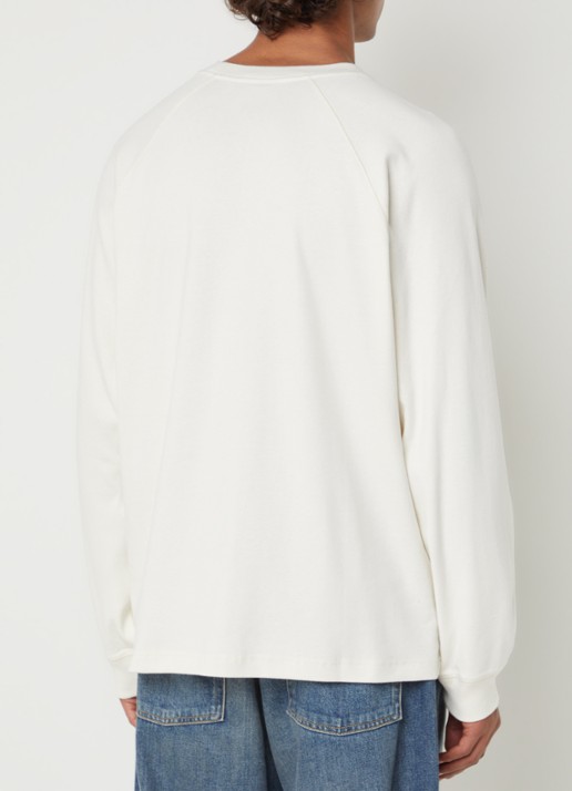 Carhartt WIP Longsleeve met logoborduring - achterkant 4 zwart