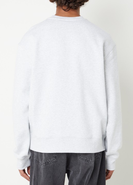 Carhartt WIP Mack sweater met logo - achterkant 3 grijsmele