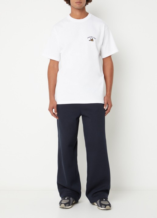 Carhartt WIP Mack wide fit joggingbroek met steekzakken - voorkant 4 donkerblauw