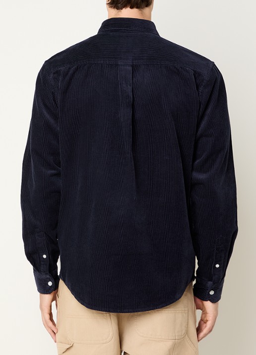 Carhartt WIP Madison overshirt van corduroy - achterkant 4 donkerblauw