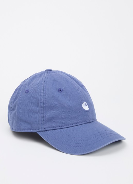Carhartt WIP Madison pet met logoborduring  - voorkant blauw