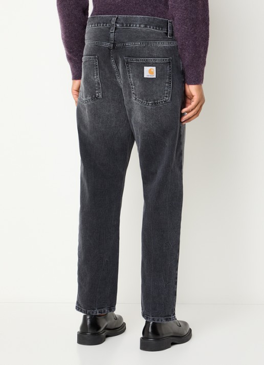 Carhartt WIP Newel tapered jeans met gekleurde wassing - achterkant grijs