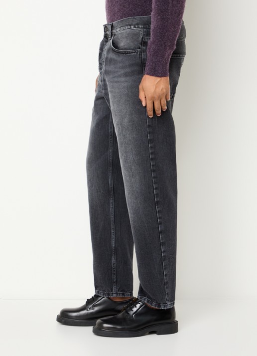 Carhartt WIP Newel tapered jeans met gekleurde wassing - detail 3 grijs