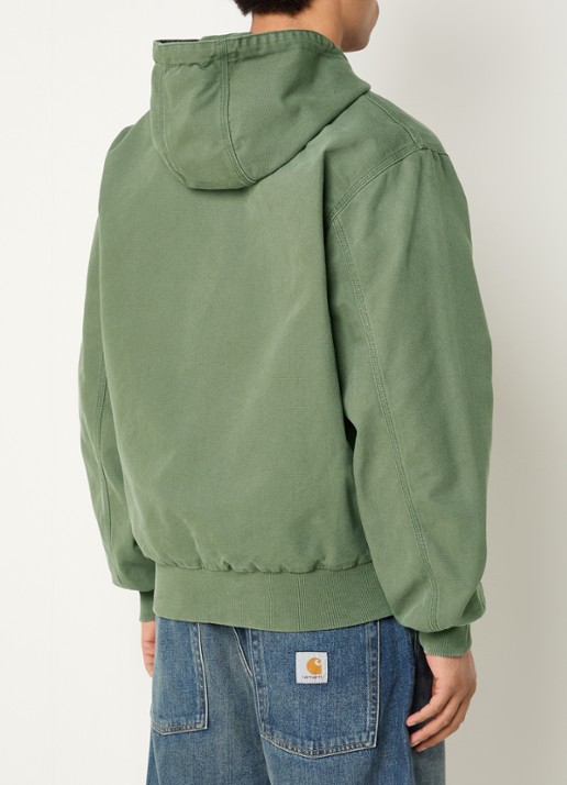 Carhartt WIP OG Active jack met logo en capuchon - achterkant olijfgroen