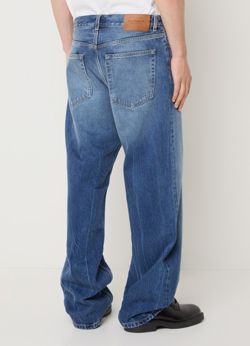 Carhartt WIP Payson wide leg jeans met steekzakken - achterkant 5 blauw