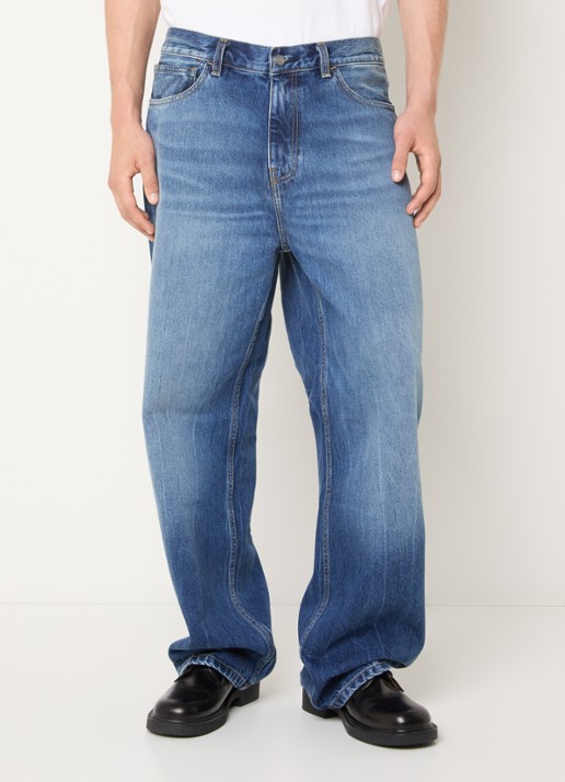 Carhartt WIP Payson wide leg jeans met steekzakken - detail blauw