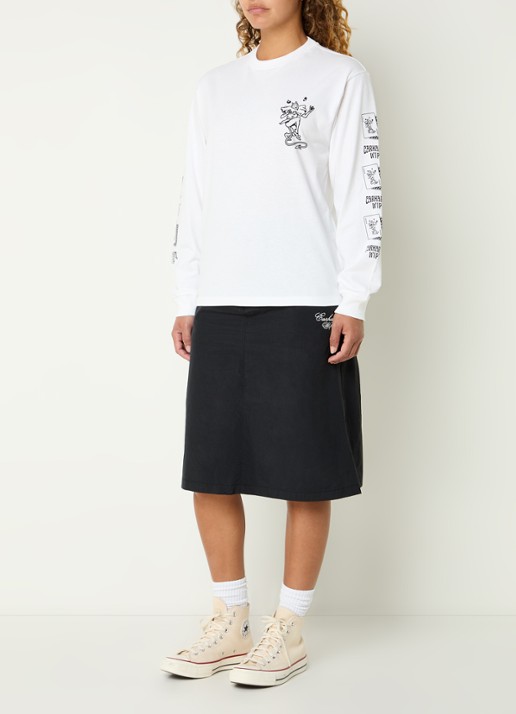 Carhartt WIP Playing Cards longsleeve met print - voorkant 2 wit