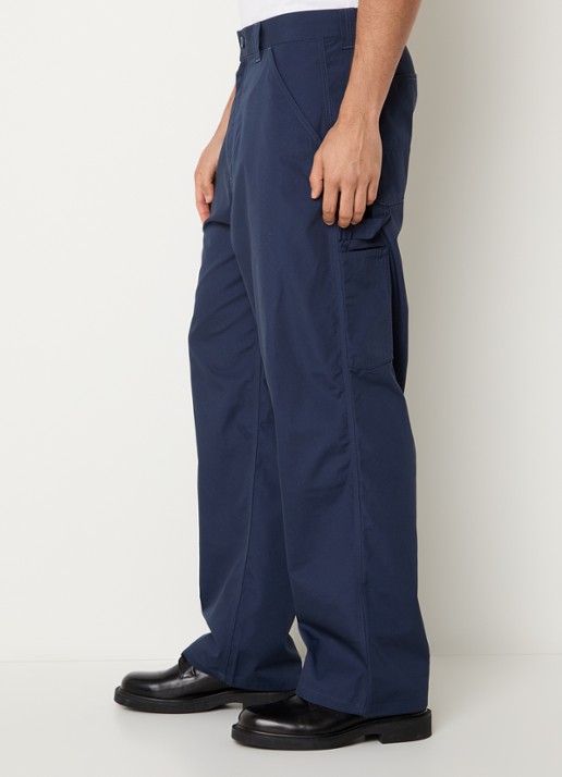 Carhartt WIP Postal straight fit broek met steekzakken - detail 3 blauw