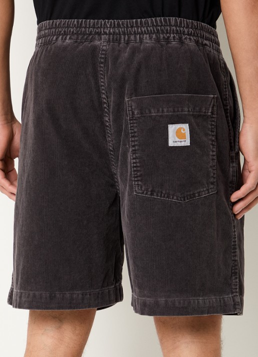 Carhartt WIP Reynold straight fit korte broek van corduroy - achterkant 4 antraciet