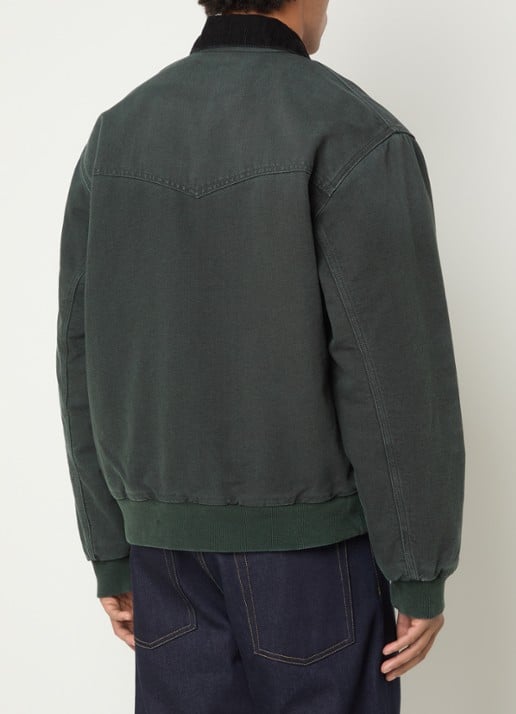 Carhartt WIP Santa Fe gewatteerd barn jack - achterkant 2 donkergroen