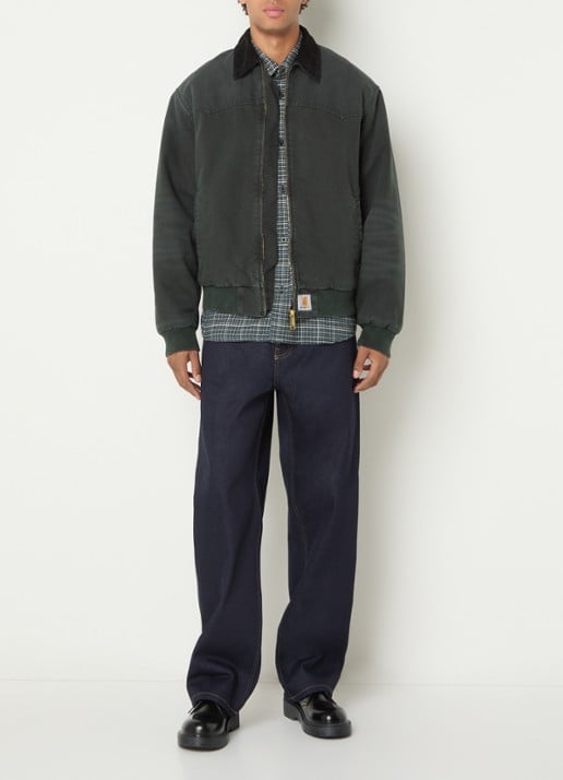 Carhartt WIP Santa Fe gewatteerd barn jack - voorkant 4 donkergroen