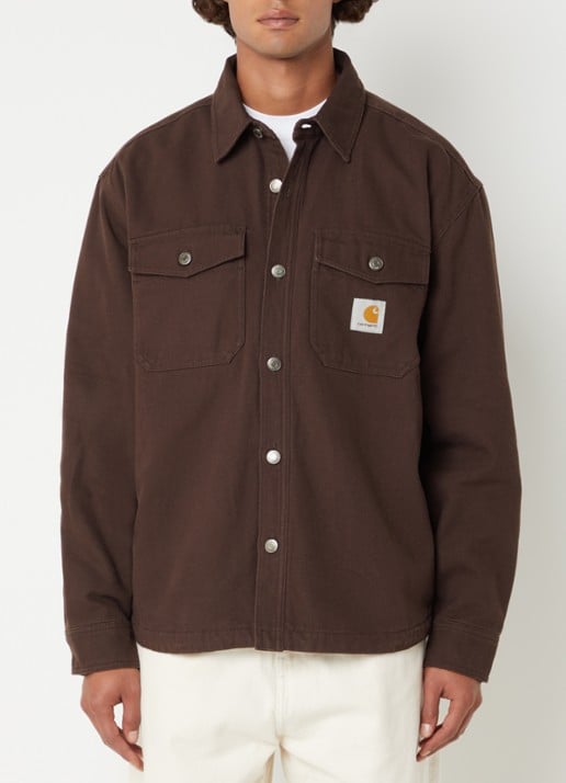 Carhartt WIP Selby jack met borstzakken - detail 4 bordeauxrood