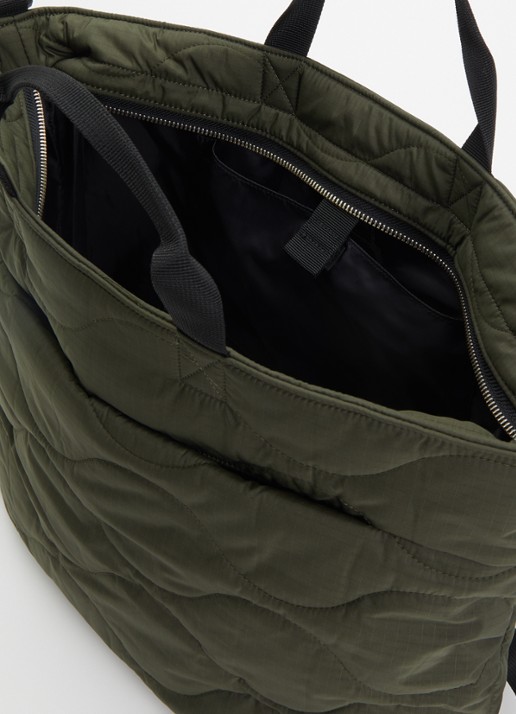 Carhartt WIP Skye shopper met logo en doorgestikte details - detail 2 legergroen