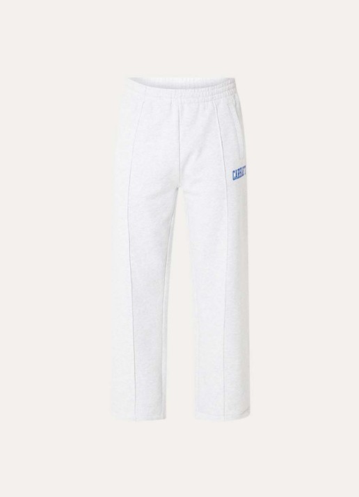 Carhartt WIP Straight fit joggingbroek met steekzakken en logo - voorkant 2 beige