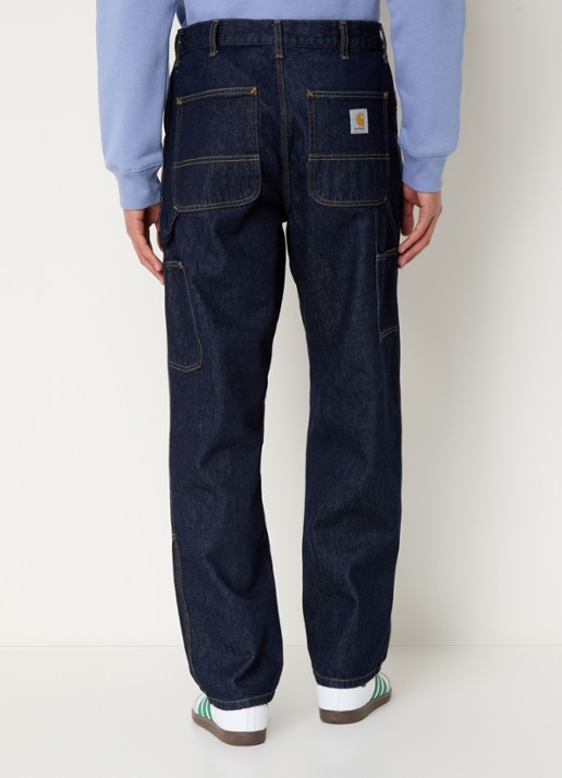 Carhartt WIP Straight leg jeans met donkere wassing - achterkant 5 indigo