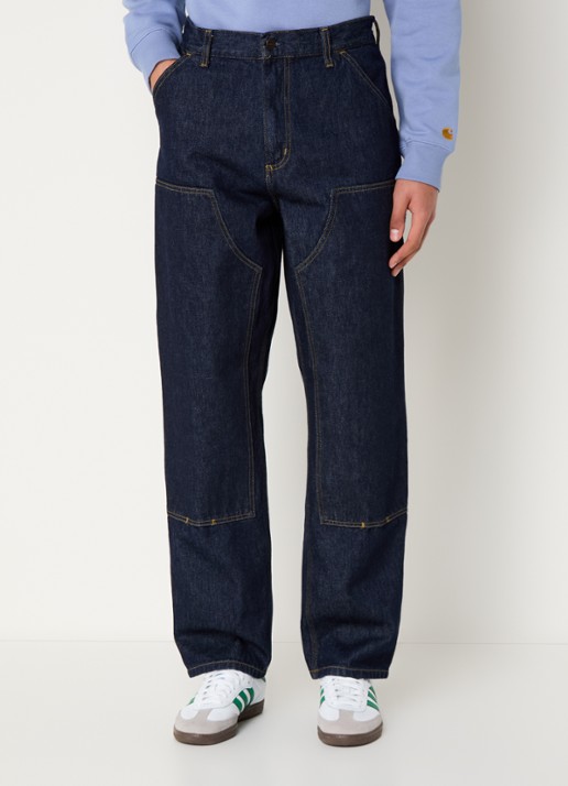 Carhartt WIP Straight leg jeans met donkere wassing - detail indigo