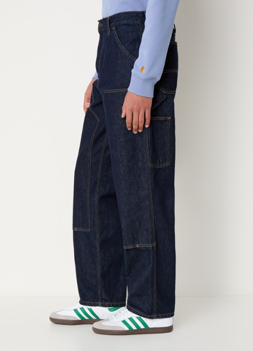 Carhartt WIP Straight leg jeans met donkere wassing - detail 2 indigo