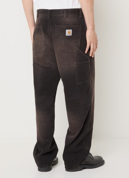 Carhartt WIP Straight leg jeans met gekleurde wassing - achterkant antraciet