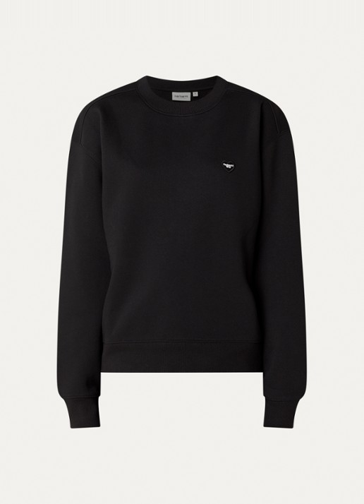 Carhartt WIP Sweater met logo - voorkant zwart