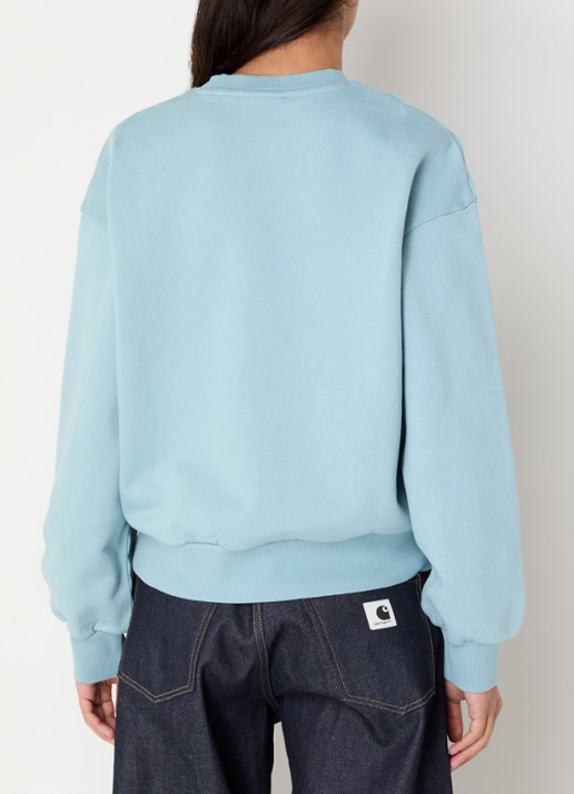Carhartt WIP Sweater met logoborduring - achterkant 4 lichtblauw