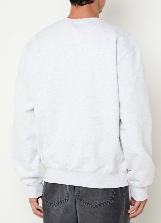 Carhartt WIP Sweater met logoborduring - achterkant grijsmele