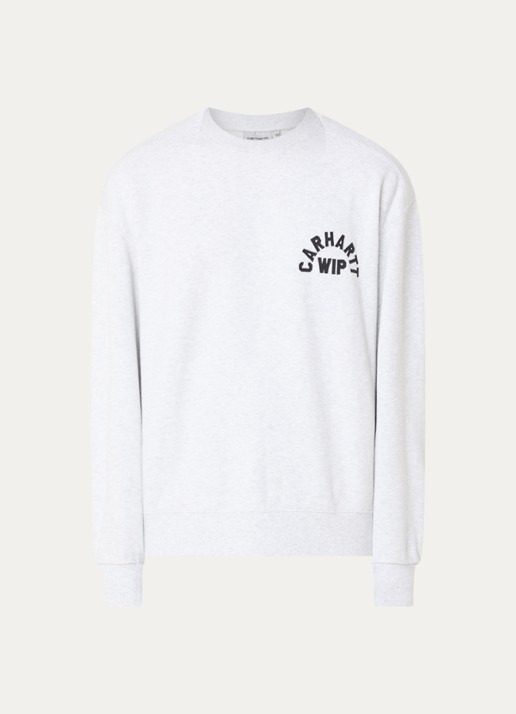 Carhartt WIP Sweater met logoborduring - voorkant 3 grijsmele