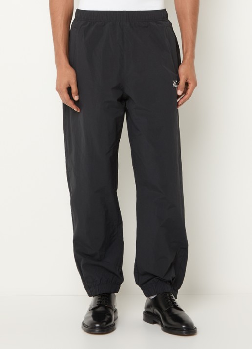 Carhartt WIP Tapered fit trackpants met logo en steekzakken - detail 3 zwart