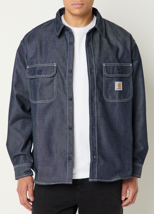 Carhartt WIP Tigan regular fit overshirt met borstzak en logo