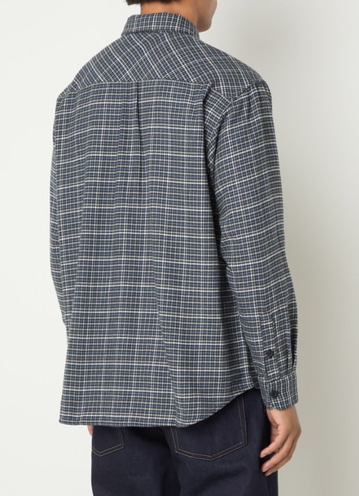 Carhartt WIP Todrick regular fit overhemd met ruitdessin - achterkant 4 indigo