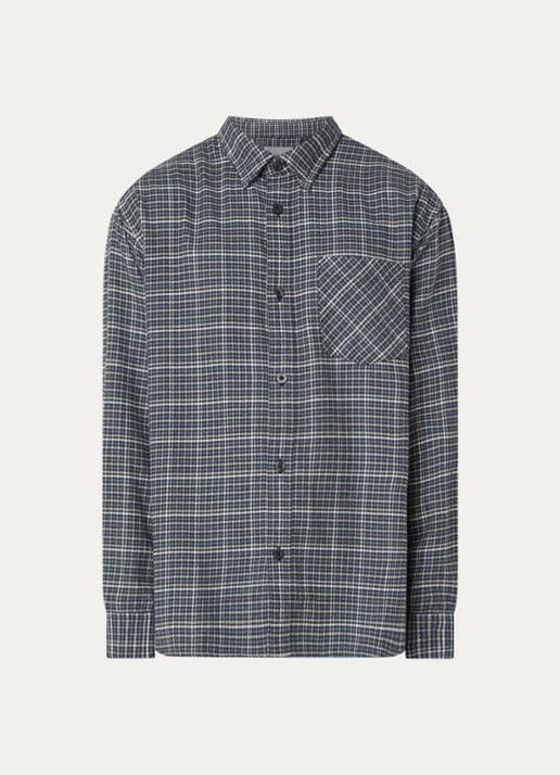 Carhartt WIP Todrick regular fit overhemd met ruitdessin - voorkant 2 indigo