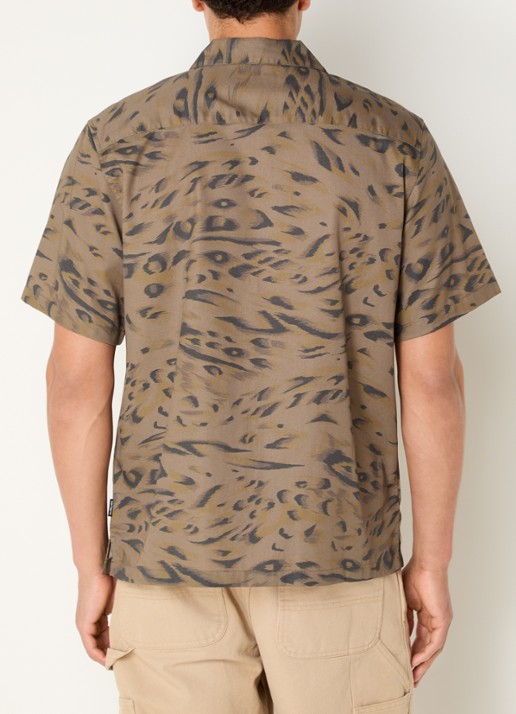 Carhartt WIP Travon regular fit overhemd met print - achterkant 3 groen