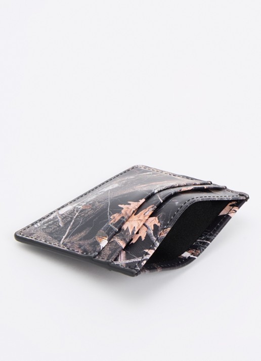 Carhartt WIP Vegas pasjeshouder van leer - voorkant 2 zwart