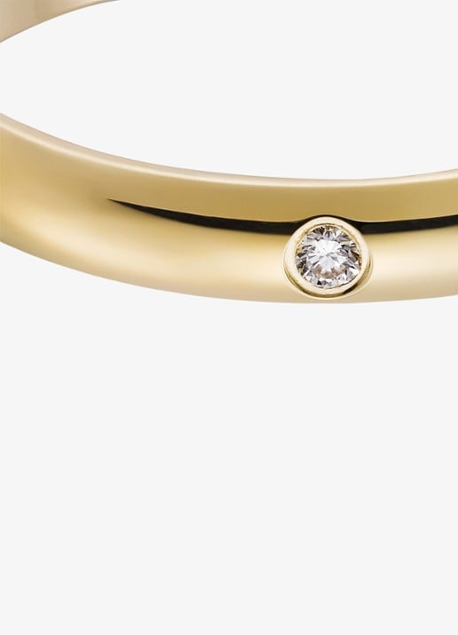 Cartier 1895 trouwring, van 18 karaat geelgoud met diamant CRB4057600 - detail 6 geelgoud