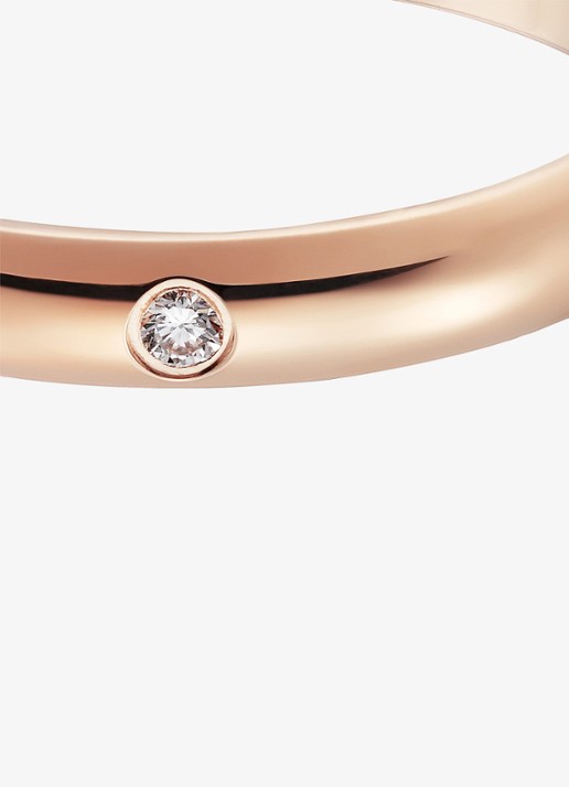 Cartier 1895 trouwring van 18 karaat roségoud met 0.01 ct diamant CRB4088200 - detail 3 roségoud