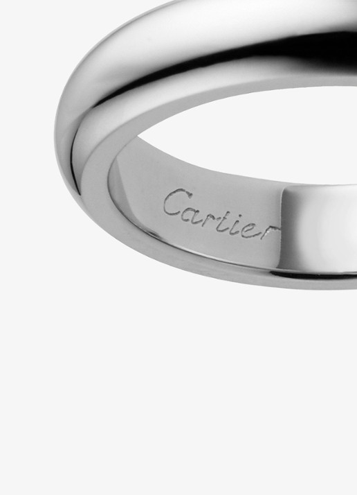 Cartier 1895 trouwring, van 18 karaat witgoud CRB4036800 - detail 5 witgoud
