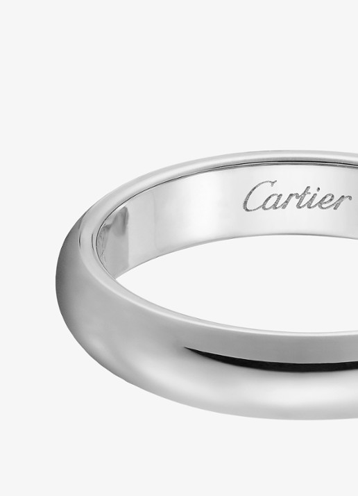 Cartier 1895 trouwring van platina CRB4036700 - detail zilver